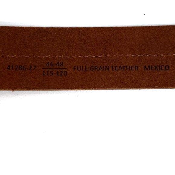 Levi Strauss Signature NWT Brown Full Grain Leather Belt Size 46-48 - Picture 6 of 8